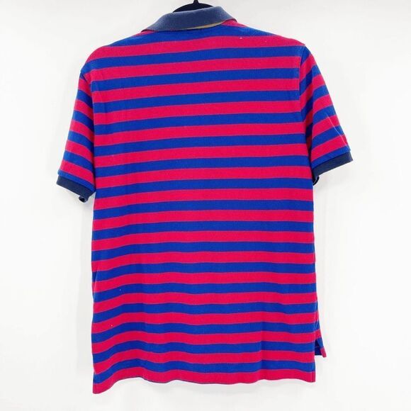 Ralph Lauren Striped Polo Shirt Men's Size L Red‎ Blue Short Sleeve Pullover - Picture 2 of 4